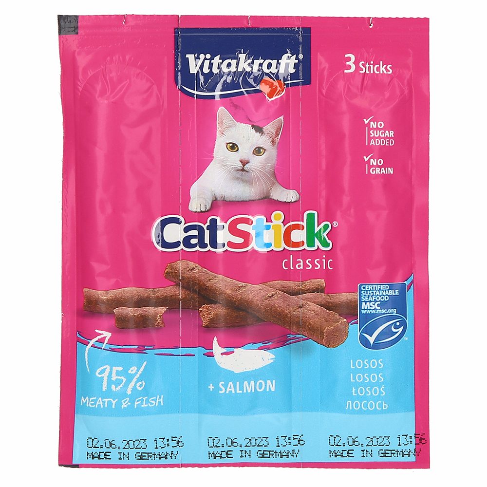 priboljšek za mačke losos in postrv cat sticks mini