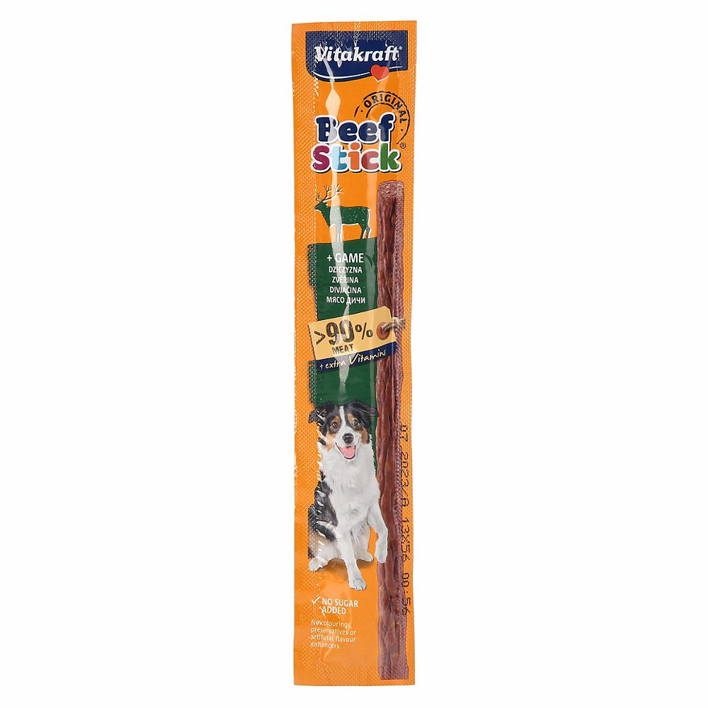 priboljšek za pse divjačina beef stick