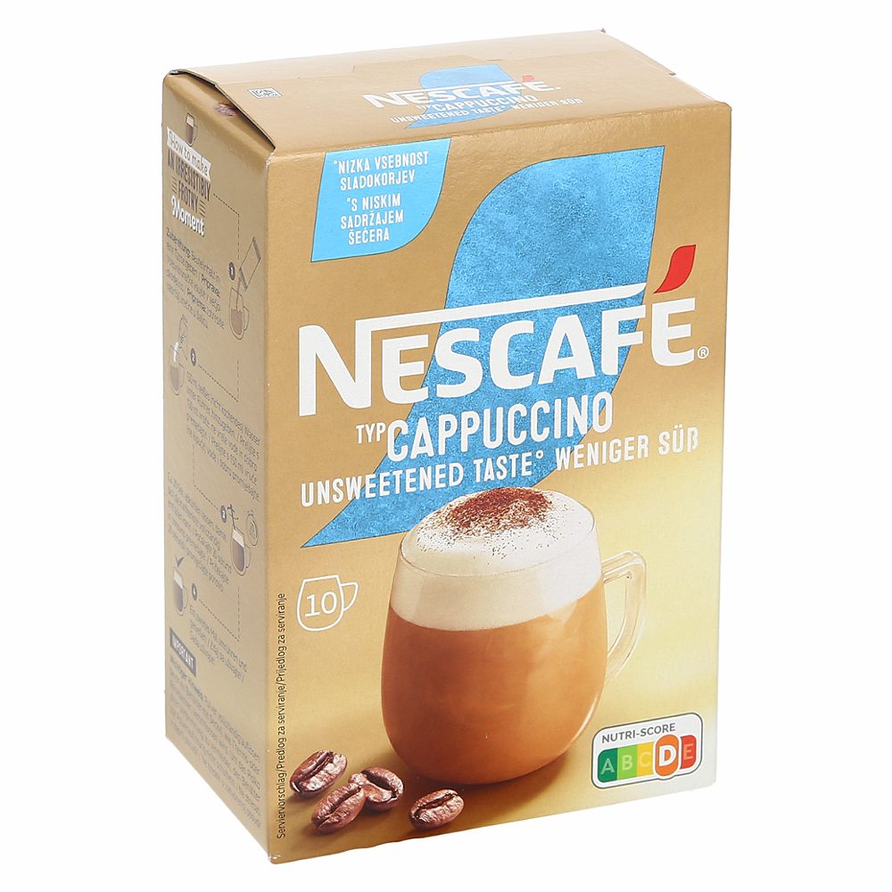 cappuccino, z manj sladkorja, nescafé, 10/1, 125g