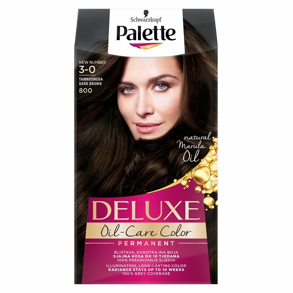 barva za lase 800 temno rjava palette deluxe
