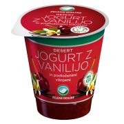 Slika produkta JOGURT Z VANILIJO IN PODLOŽENIMI VIŠNJAMI, DESERT, ZELENE DOLINE, 150 G