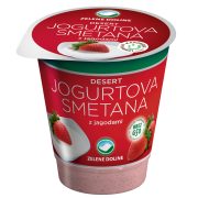 Slika produkta JOGURTOVA SMETANA Z JAGODAMI, DESERT, ZELENE DOLINE, 180 G