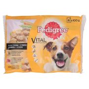 Slika produkta MOKRA HRANA ZA PSE PIŠČANEC IN GOVEDINA Z ZELENJAVO ADULT, PEDIGREE, 4X100G