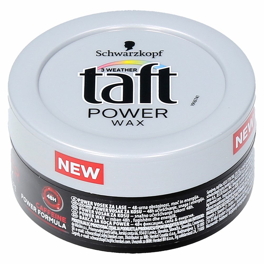 vosek za lase močna obstojnost mega power, taft, 75ml