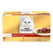 Slika produkta MOKRA HRANA ZA MAČKE KOŠČKI V OMAKI, RAZLIČNI OKUSI, GOURMET GOLD, PURINA, 4X85G