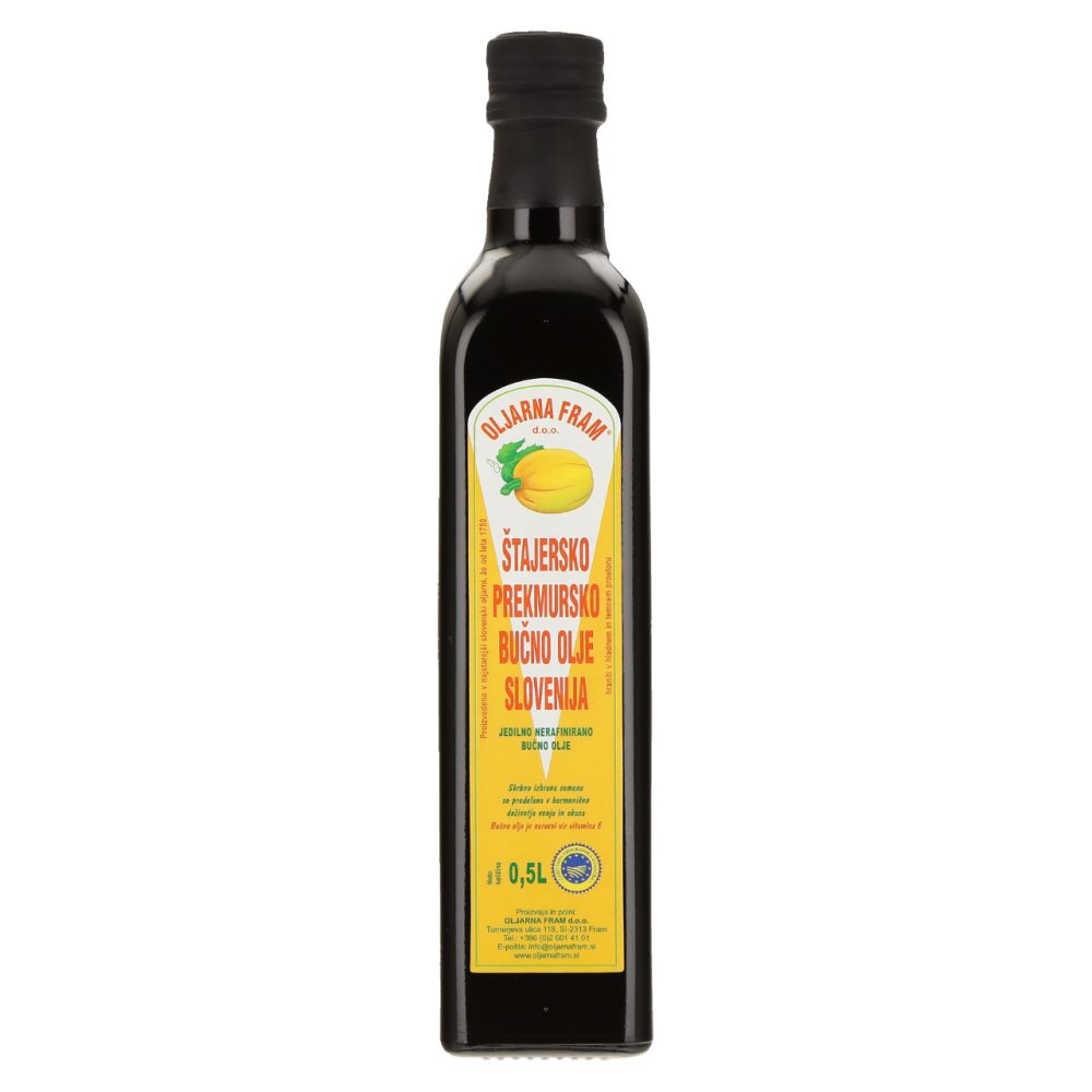 ŠTAJERSKO PREKMURSKO BUČNO OLJE, OLJARNA FRAM, 0,5L