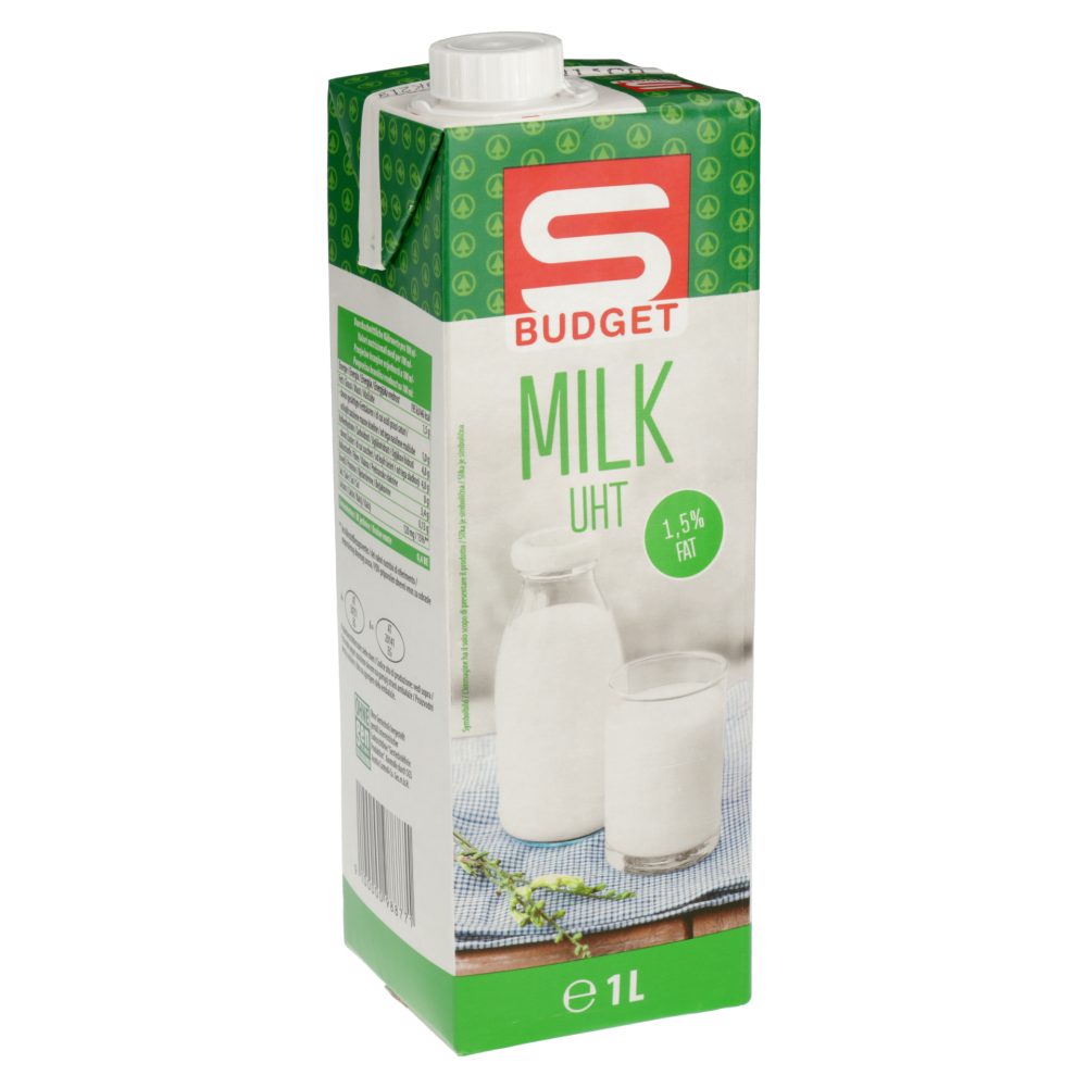 TRAJNO MLEKO 1,5%, S-BUDGET, 1L
