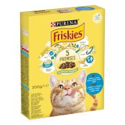 Slika produkta BRIKETI ZA MAČKE Z LOSOSOM IN ZELENJAVO ADULT FRISKIES, PURINA, 300G