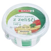 Slika produkta MLEČNI NAMAZ Z ZELIŠČI, SPAR, 140G