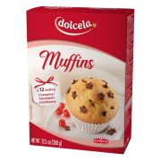 Slika produkta ZMES ZA ZA PRIPRAVO KOLAČEV S KOŠČKI ČOKOLADE MUFFINS, DOLCELA, 350G