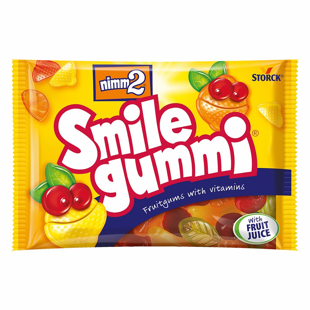 sadni gumijevi bonboni z vitamini smile gummi, nimm2, storck, 100g