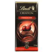 Slika produkta TEMNA ČOKOLADA 70% VIŠNJA IN ČILI CREATION, LINDT, 150G