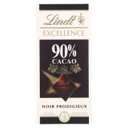 Slika produkta TEMNA ČOKOLADA 90% KAKAV EXCELLENCE, LINDT, 100G