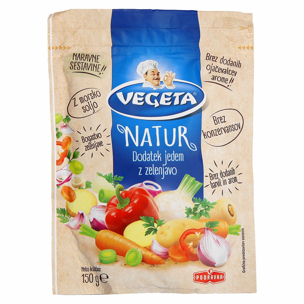 dodatek jedem z zelenjavo natur, vegeta, podravka, 150g