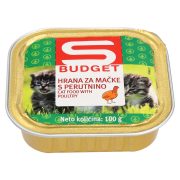 Slika produkta MOKRA HRANA ZA MAČKE S PERUTNINO, S-BUDGET, 100G