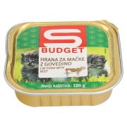 Slika produkta MOKRA HRANA ZA MAČKE Z GOVEDINO, S-BUDGET, 100G