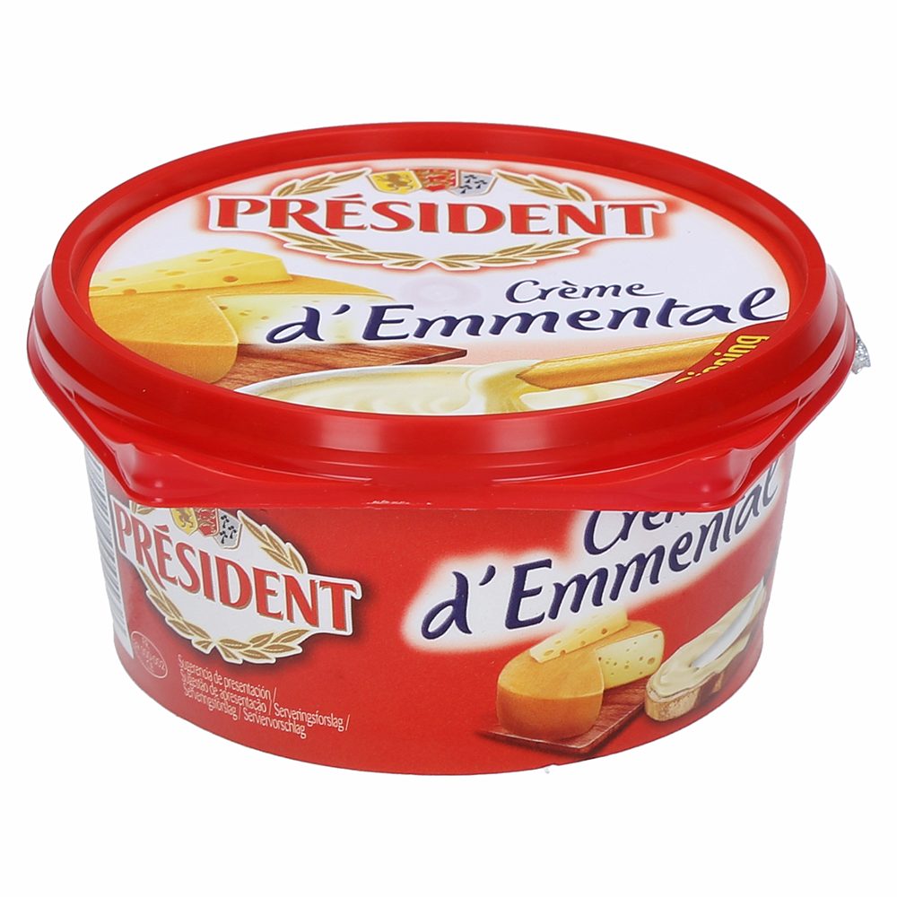 TOPLJENI SIRNI NAMAZ CREME D´EMMENTAL, PRESIDENT, 125G