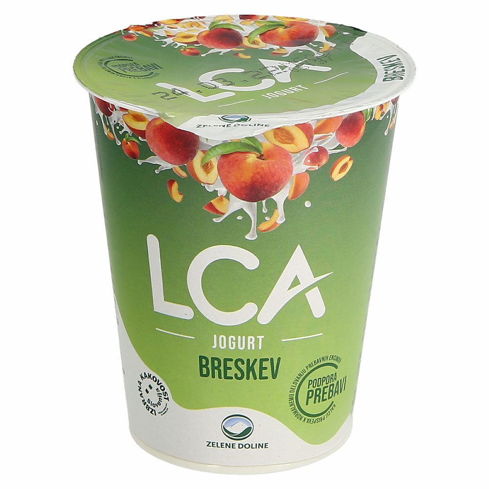 jogurt breskev 1,2% m.m. lca, zelene doline, 180g