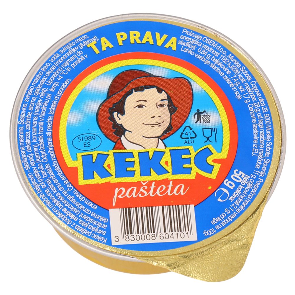 Jetrna pašteta, Kekec, 50 g