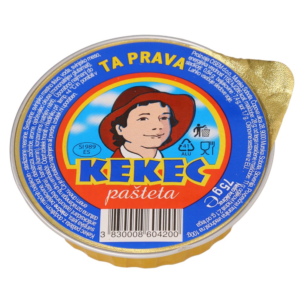 Jetrna pašteta, Kekec, 75 g