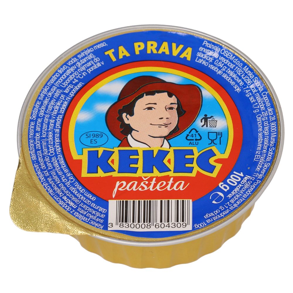 Jetrna pašteta, Kekec, 100 g