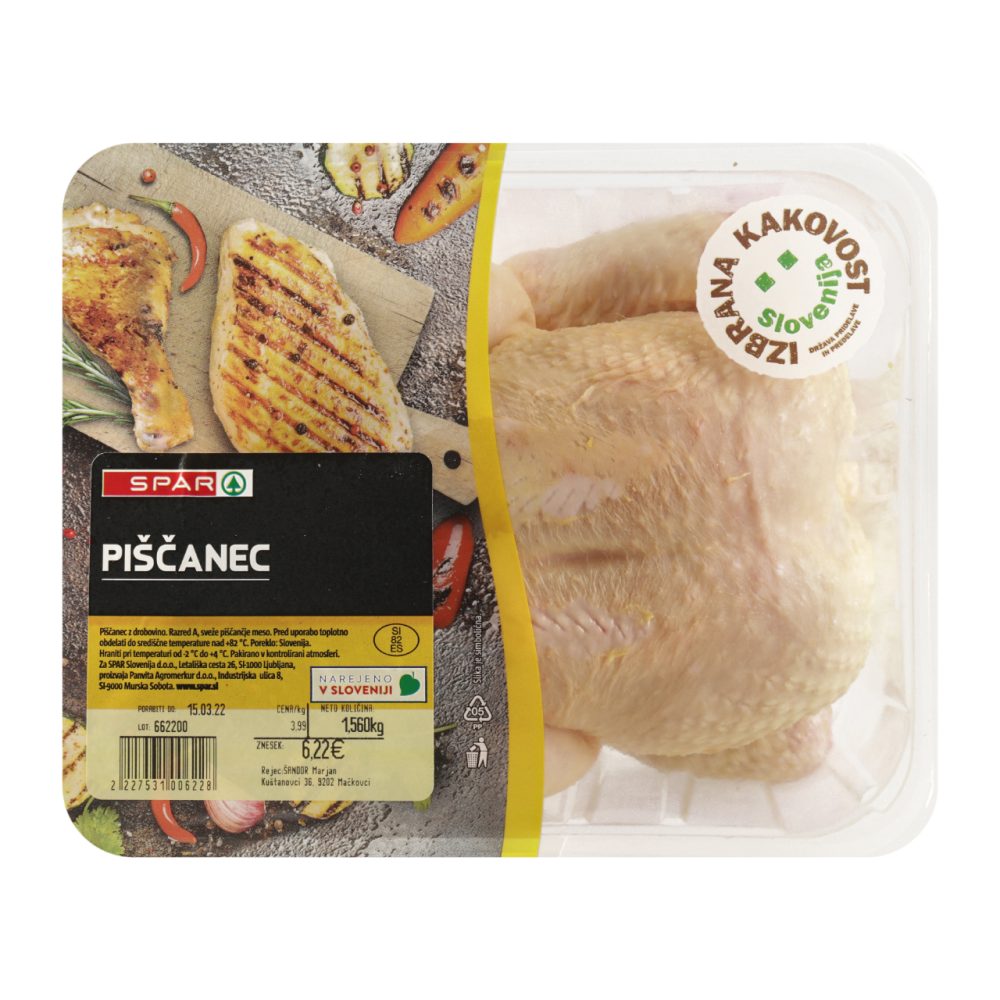 PIŠČANEC Z DROBOVINO, CELI, SPAR, 1KG