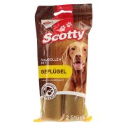Slika produkta PRIBOLJŠEK ZA PSE ZVITKI ZA ŽVEČENJE S PERUTNINO, SCOTTY, 2X100G