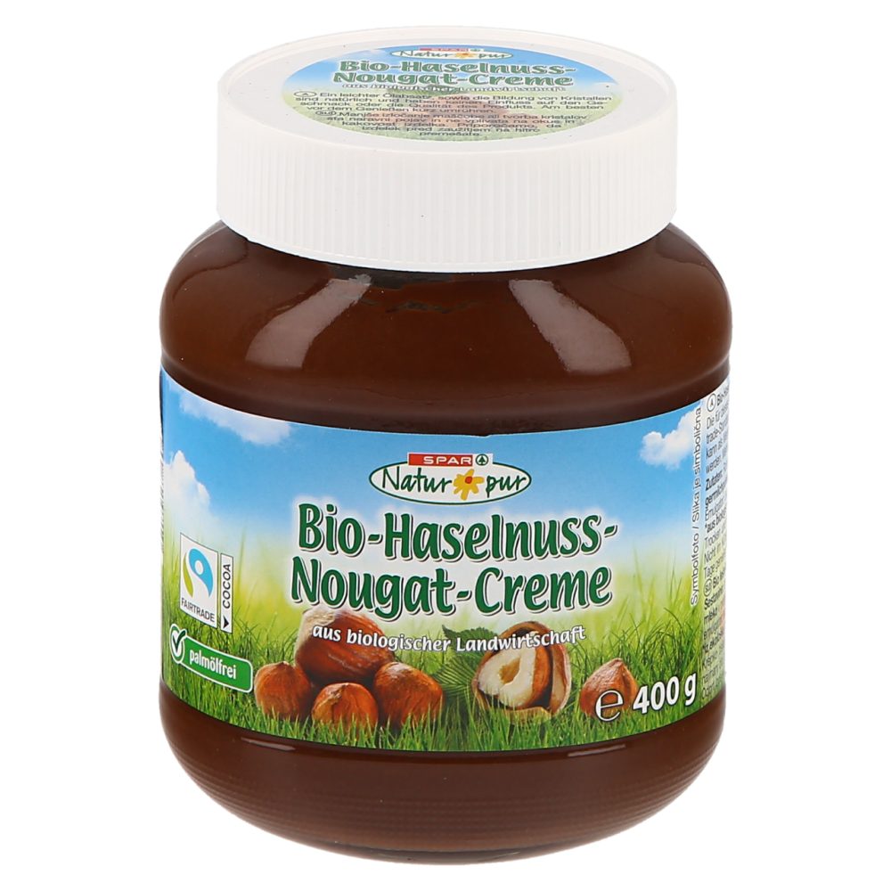 BIO LEŠNIKOV NUGAT NAMAZ, SPAR NATUR*PUR, 400G