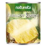 Slika produkta ANANASOV KOMPOT KOLUTI, NATURETA, 820G