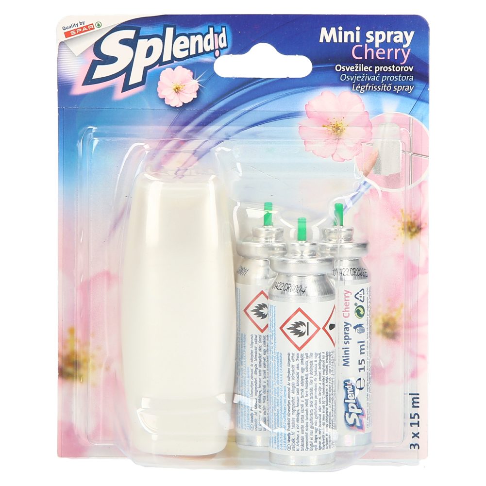 MINI SPRAY OSVEŽILEC PROSTOROV, CHERRY, SPLENDID, 3 X 15 ML