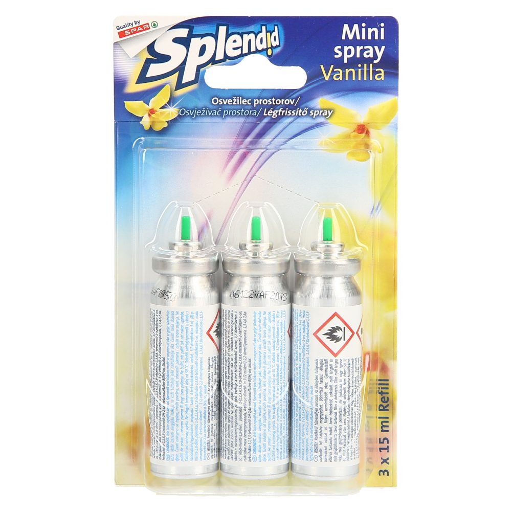 OSVEŽILEC MINI VANILLA, SPLENDID, 3X15ML, POLNILO