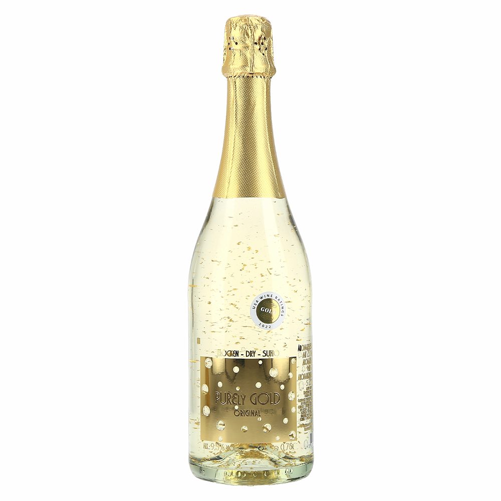 aromatizirana pijača na osnovi vina s 23 karatnim zlatom, purely gold, 0,75l