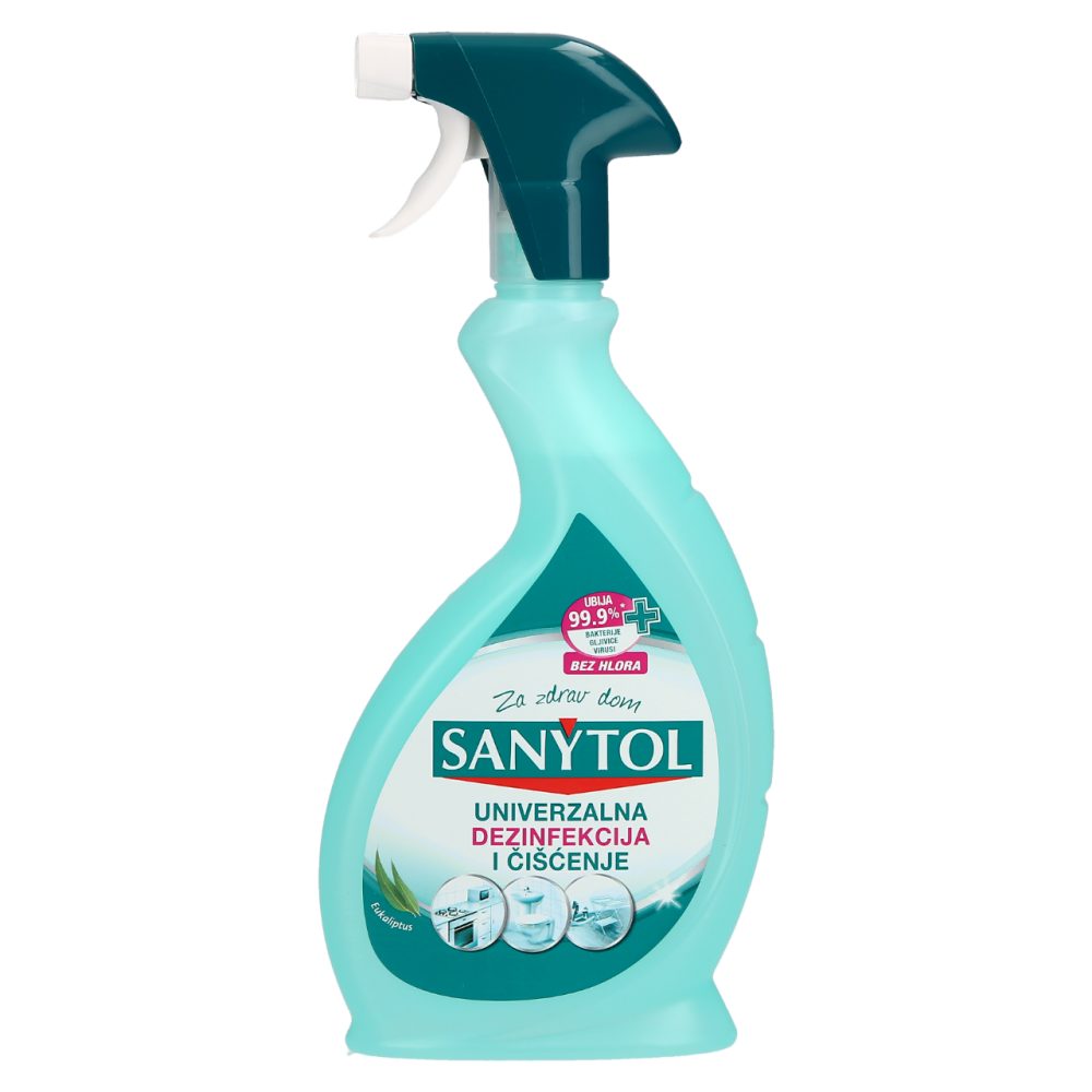 VEČNAMENSKO ČISTILO ZA DEZINFEKCIJO IN ČIŠČENJE EUCALYPTUS, SANYTOL, 500ML