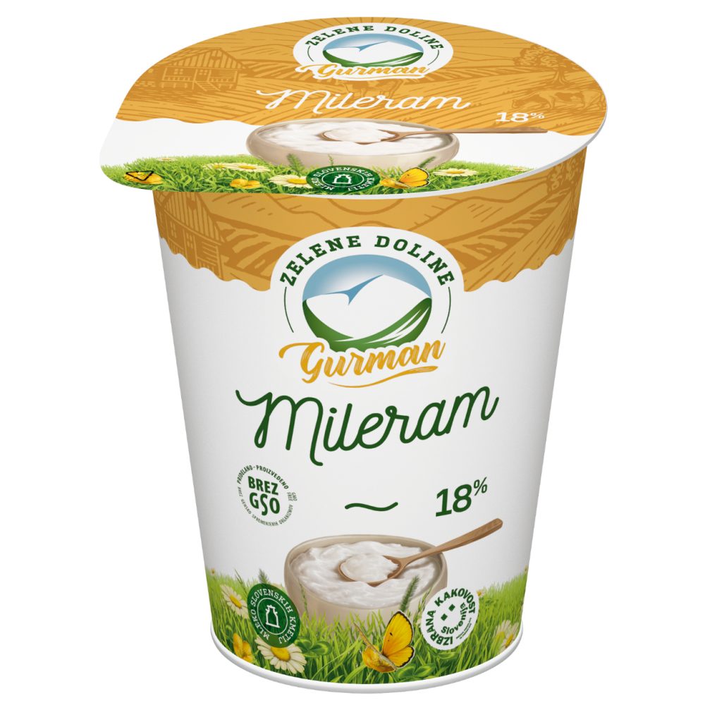 KISLA SMETANA 18% M.M. MILERAM, ZELENE DOLINE GURMAN, 400G