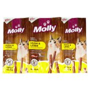 Slika produkta PRIBOLJŠEK ZA MAČKE PALČKE S PIŠČANCEM IN JETRI, MOLLY, 10X5G