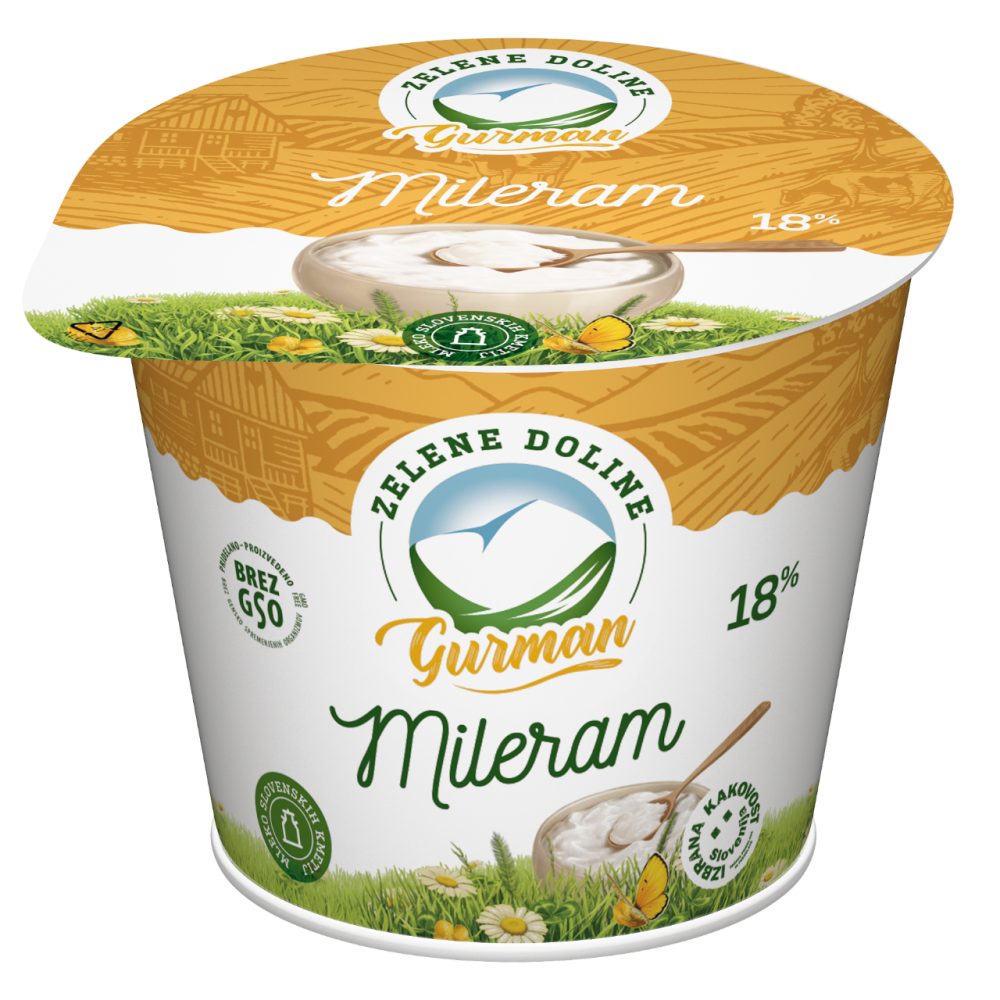 KISLA SMETANA 18% M.M. MILERAM, ZELENE DOLINE GURMAN, 250G