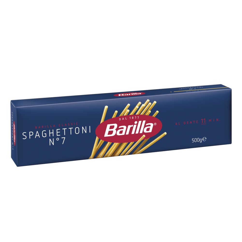 Testenine Barilla, špageti, debeli, št. 7, 500 g