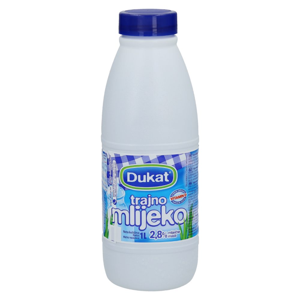 Trajno mleko, 2,8 % m.m., Dukat, 1 l