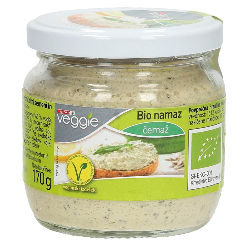 BIO NAMAZ S ČEMAŽEM SPAR VEGGIE, 170G