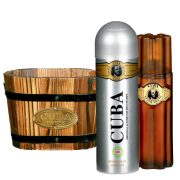 Slika produkta DARILNI SET V VEDRU DEO SPREJ IN LOSJON PO BRITJU GOLD, CUBA, 200ML+100ML