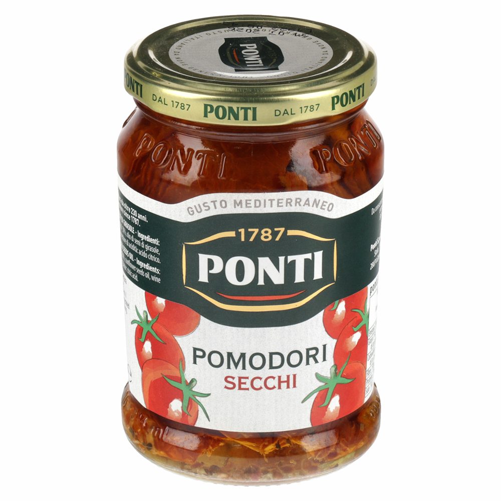 pasteriziran suhi paradižnik, v sončničnemm olju, ponti, 280 g