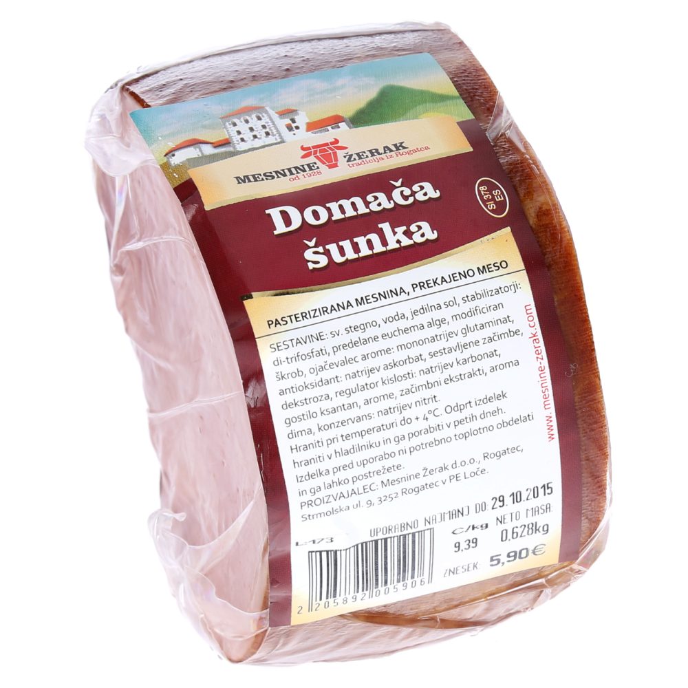 DOMAČA ŠUNKA, MESNINE ŽERAK, TEHTANO