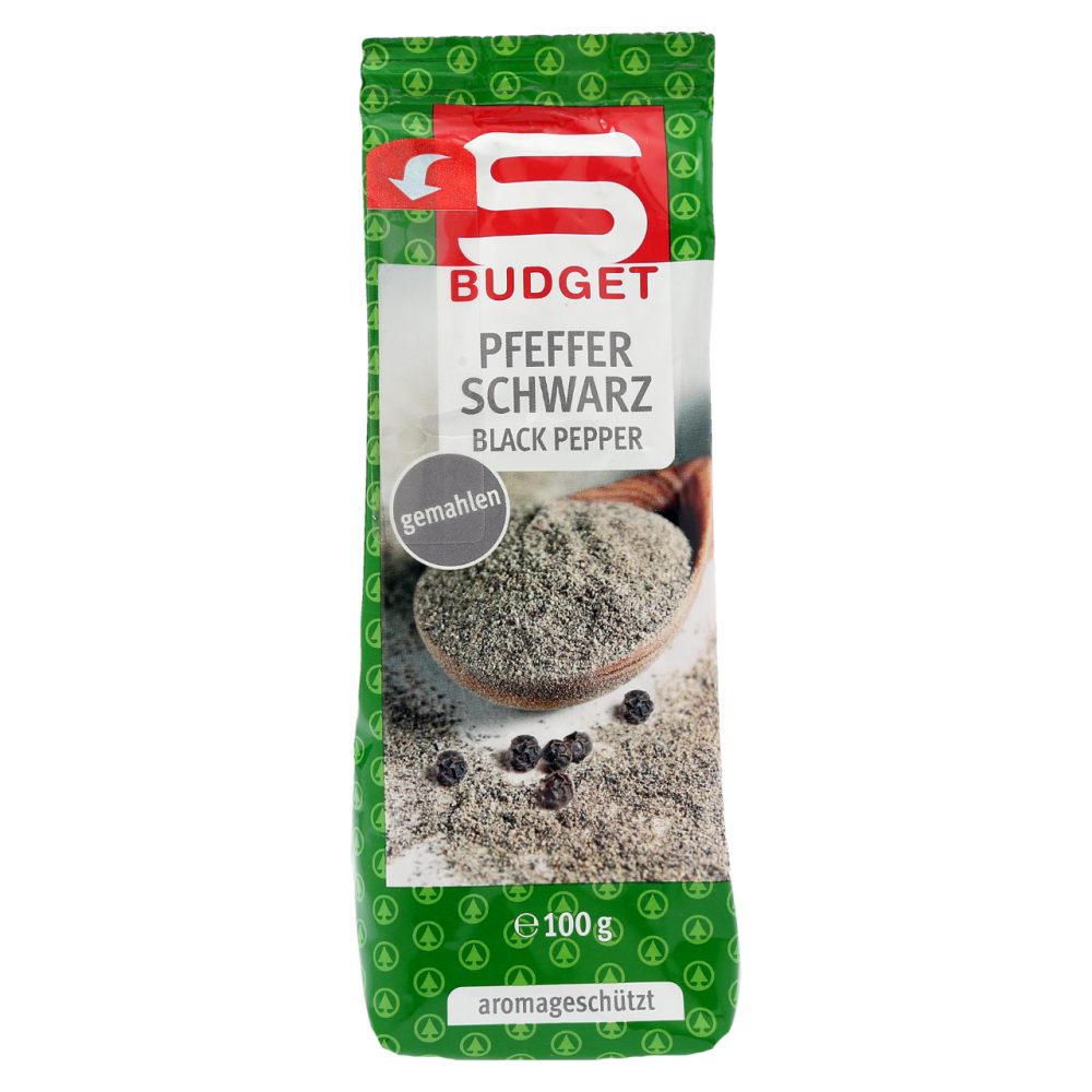 MLETI ČRNI POPER S-BUDGET, 100G