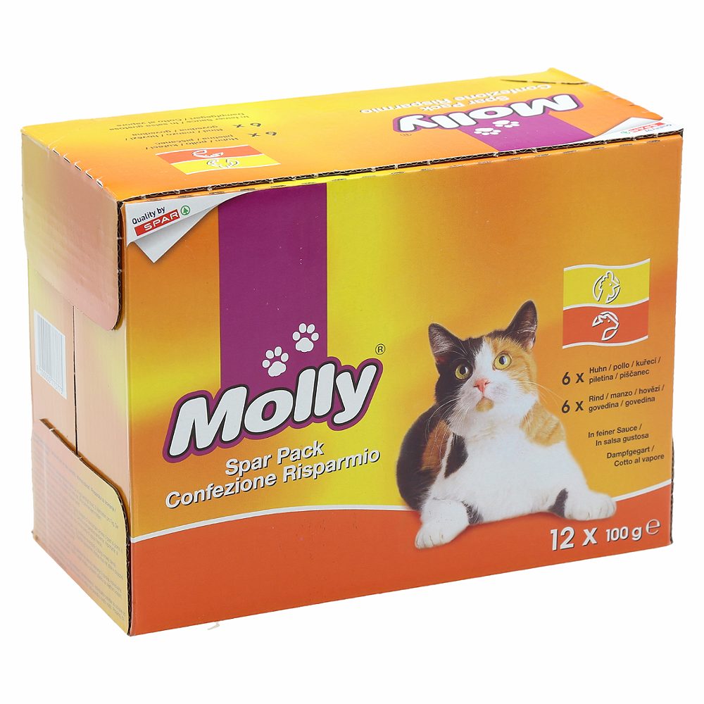 mokra hrana za mačke multipack, molly, 12x100g