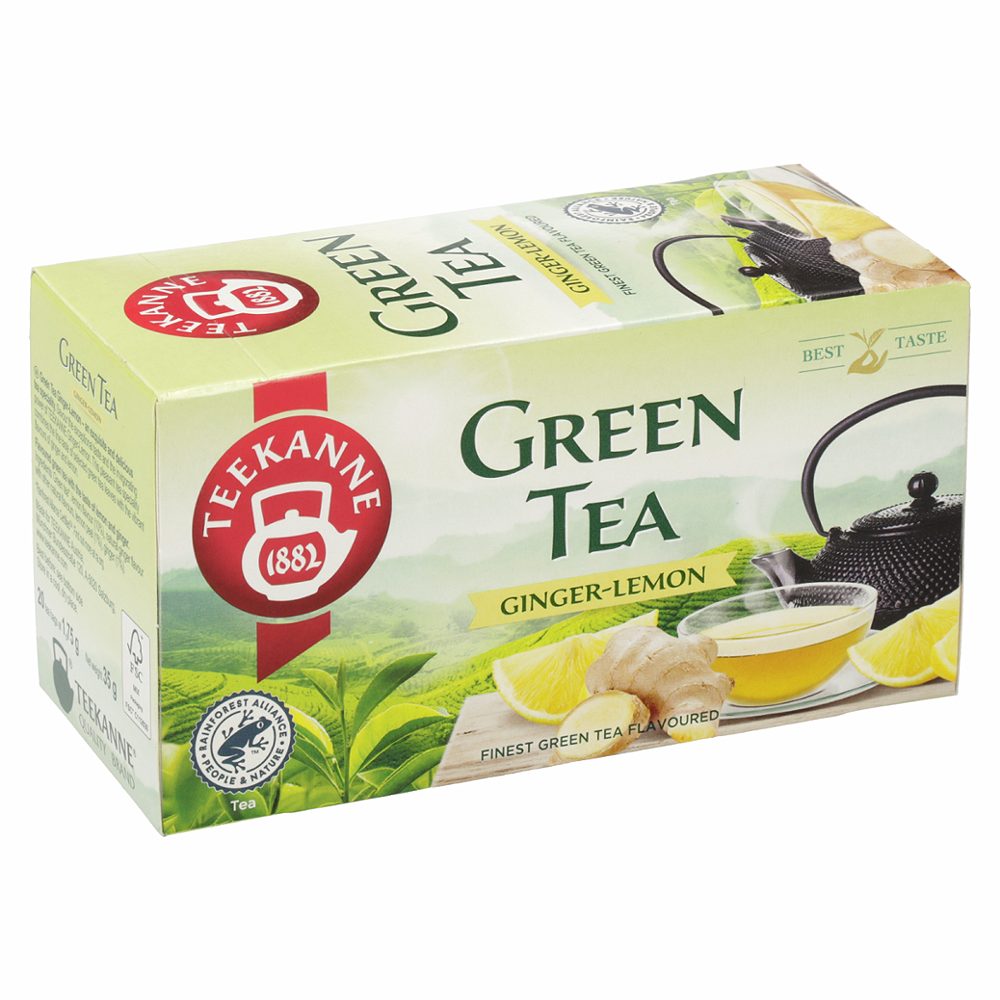 zeleni čaj ingver in limona green tea ginger&lemon, teekanne, 20/1, 35g