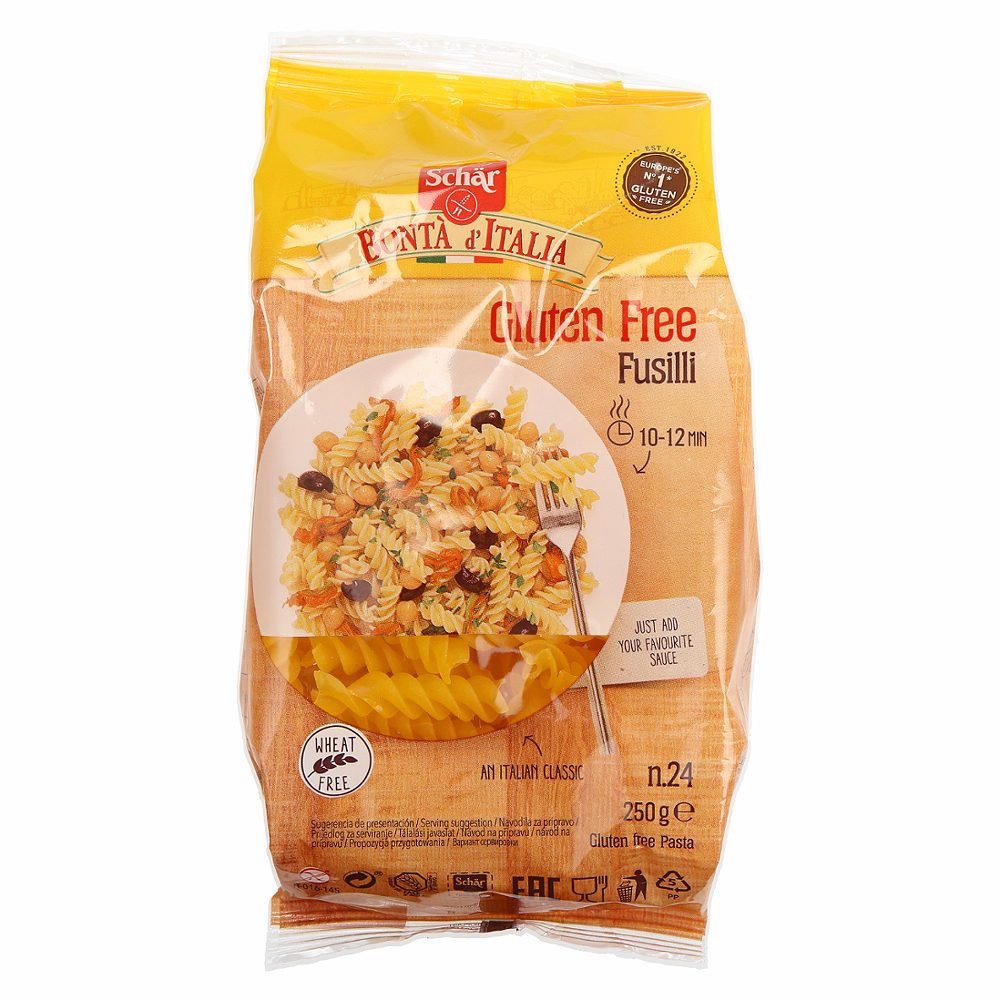 testenine fusilli, brez glutena, schär, 250g