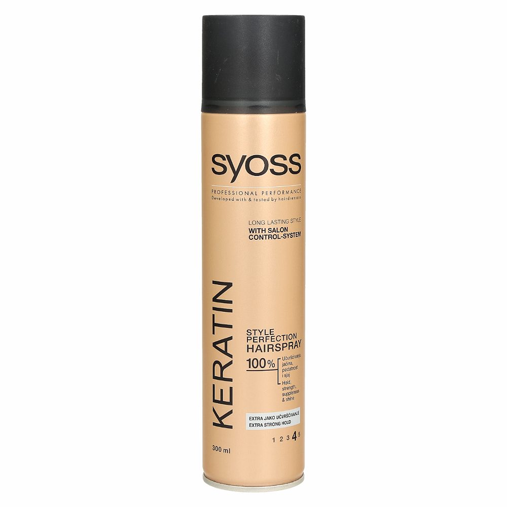 lak za lase keratin extra strong hold, syoss, 300ml