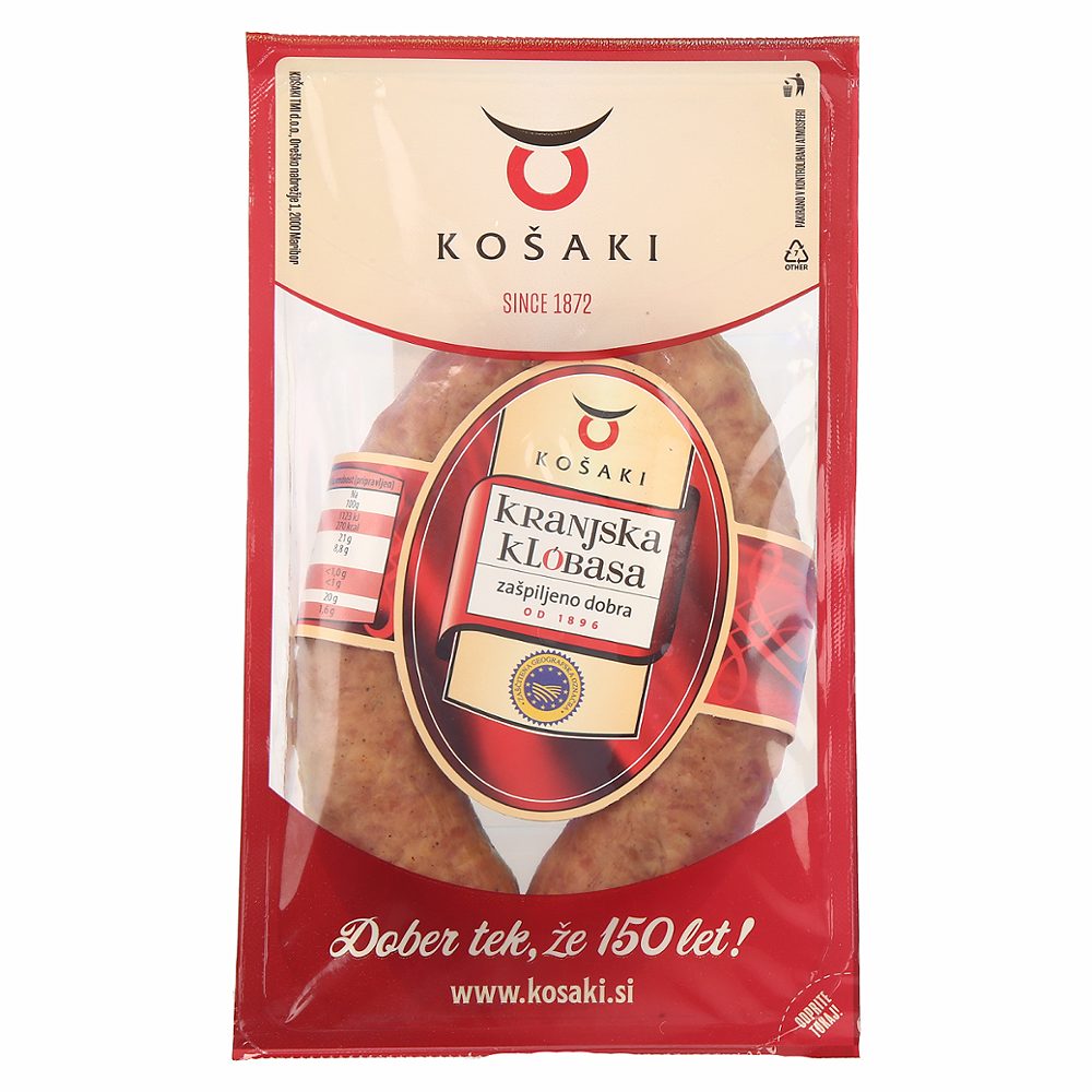 kranjska klobasa 240g košaki