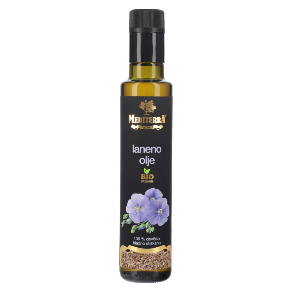 Bio laneno olje, Mediterra, 250 ml