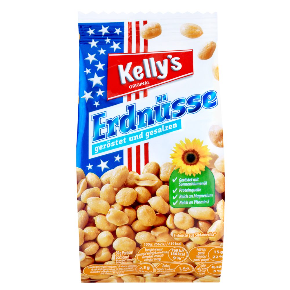 pražni slani arašidi, kelly's, 125 g